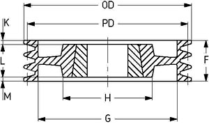 Шкив SKF PHP 8SPC450TB